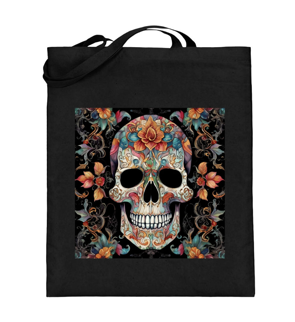 Watercolour skull 12 - Tote bag