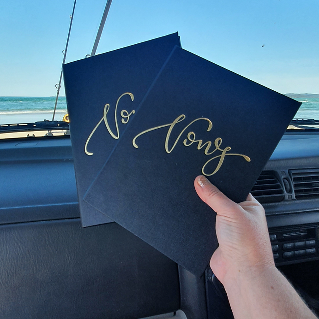 Every year, Paul and I write our own personalised wedding vows to each other for our vow renewal. We know better now. ❤️