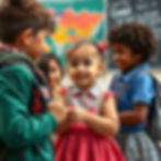 children in high school with different nationalities_