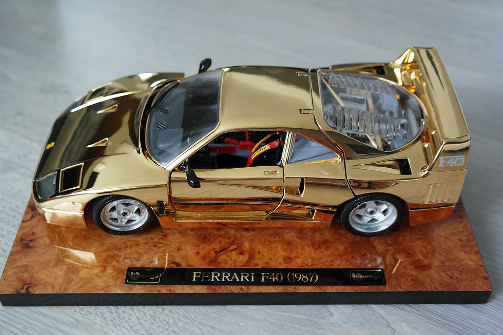 1988 - F40 GOLD - Plaqué Or - Burago