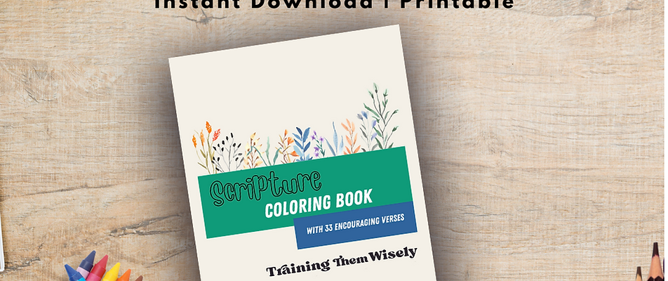 Scripture Coloring Book: 33 Encouraging Verses (Digital)