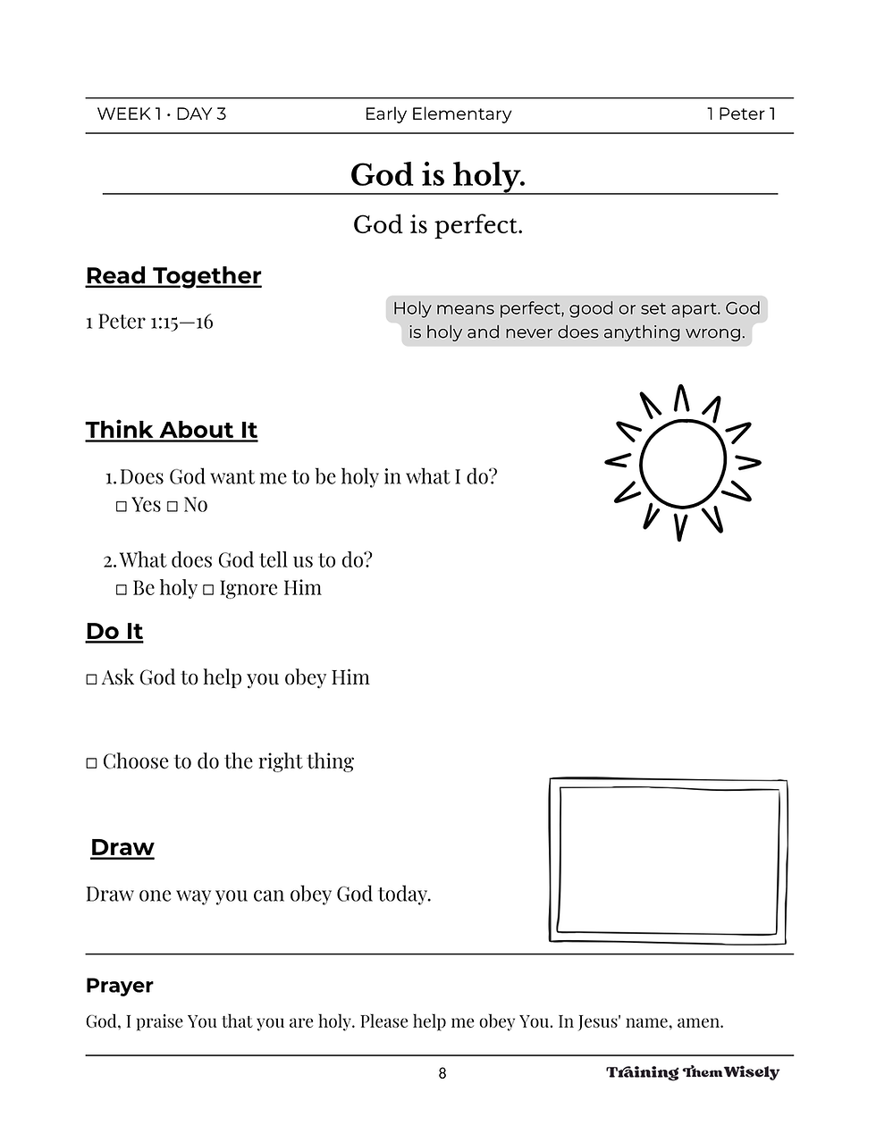 Thumbnail: 1 Peter Preschool and Early Elementary Bible Study (Physical)