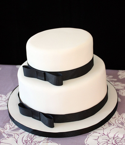 Black and white cake