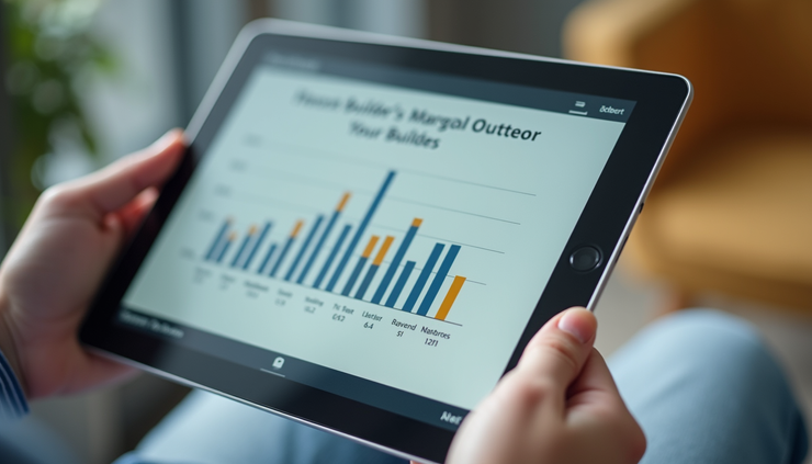 Close-up view of a person comparing website platform features on a tablet