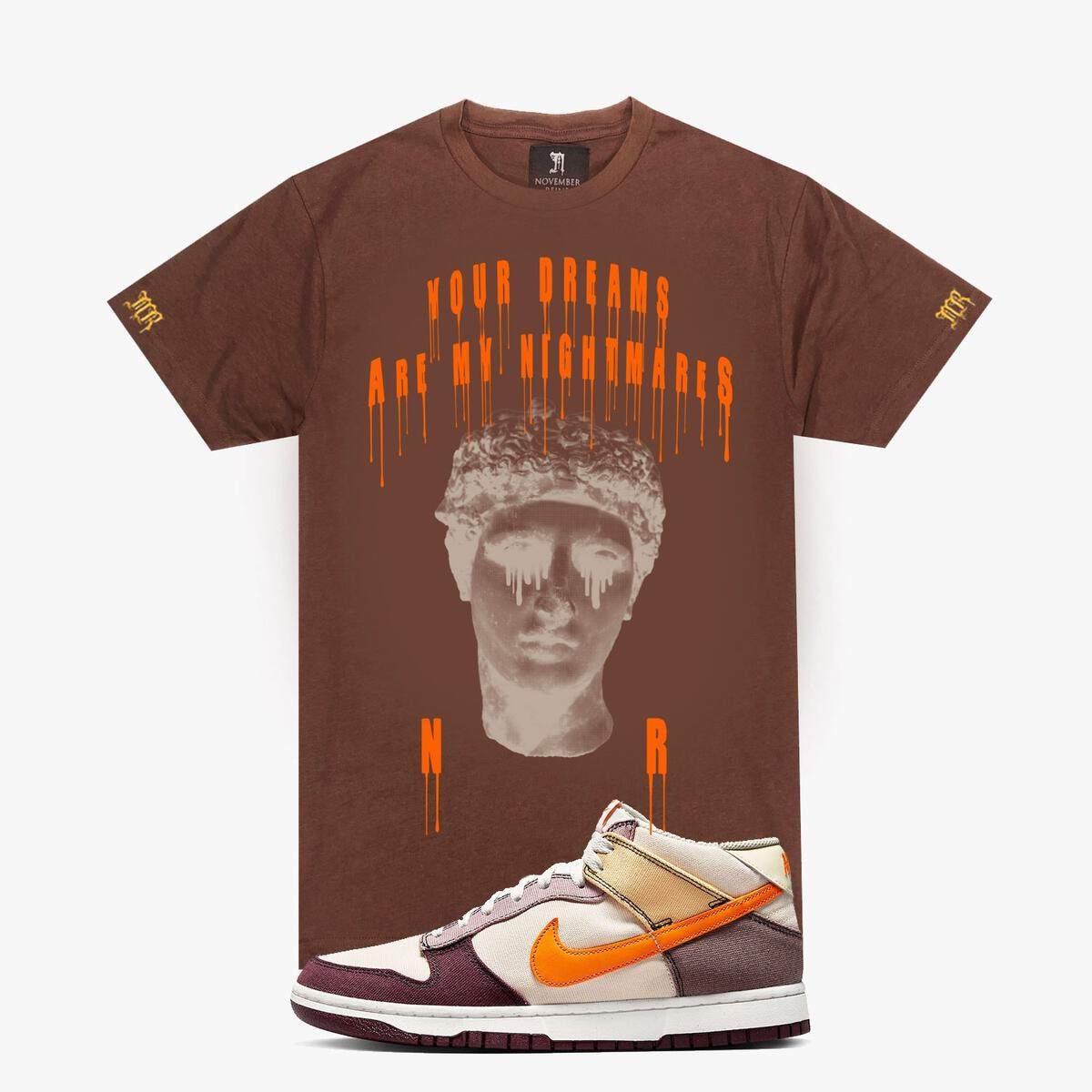 MY NIGHTMARES TEE BROWN TAN ORANGE (MY NIGHTMARES TEE BROWN TAN ORANGE)