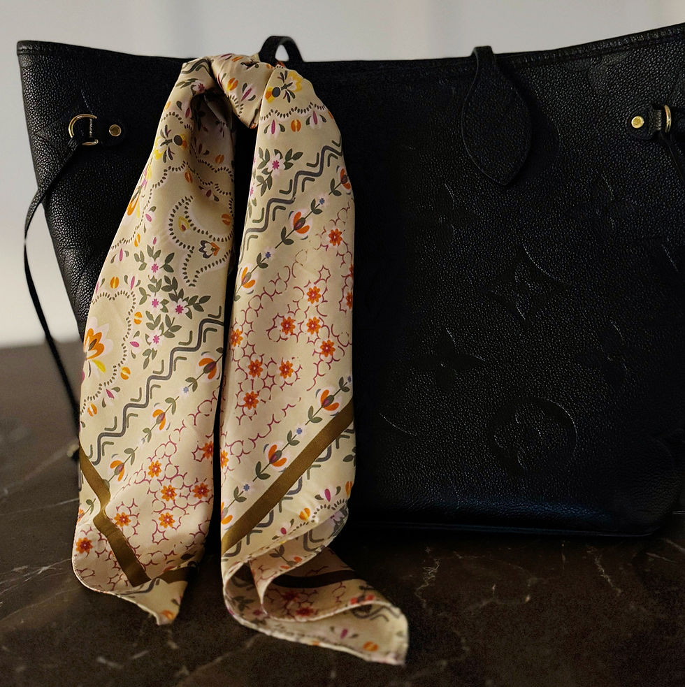 Thumbnail: Silky Muse Satin Square Scarf for Hair, Neck, or Bag