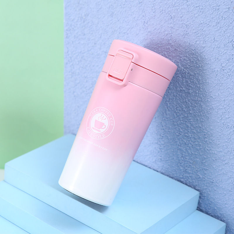 Thumbnail: 380/510ML Coffee Cup Stainless Steel Thermo Bottle Car Thermal Cup Outdoor Sport