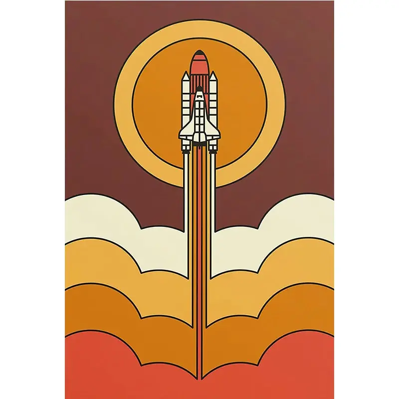 Thumbnail: Minimalist Iconic Aviation Supersonic 2.04 Jet Contemporary Poster and Prints Ca