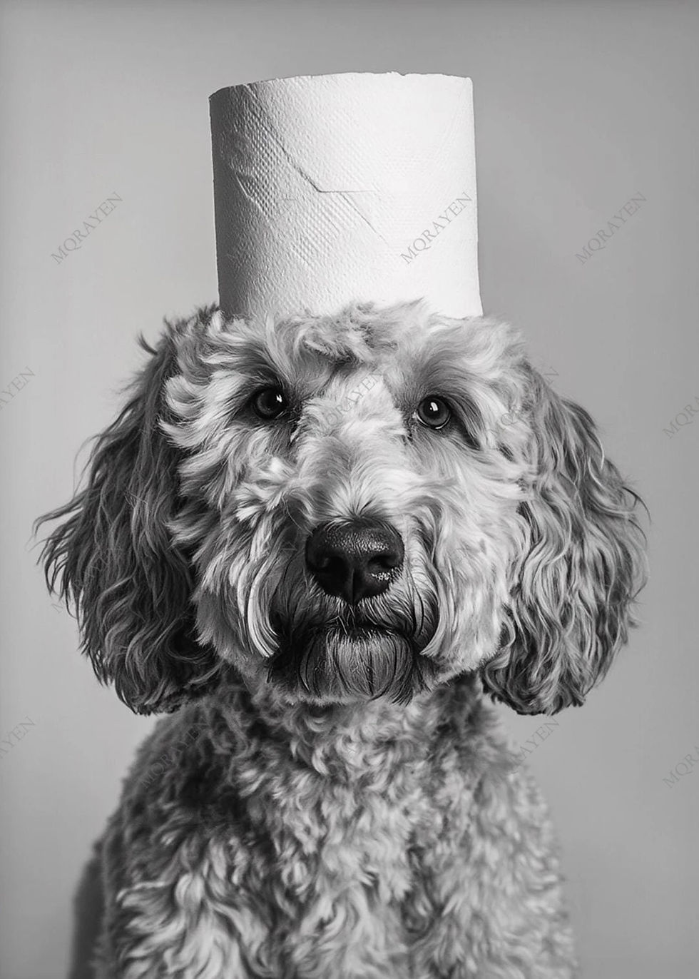 Thumbnail: Highland Cow Otter Cat Raccoon with Toilet Paper Posters Prints Canvas Painting 