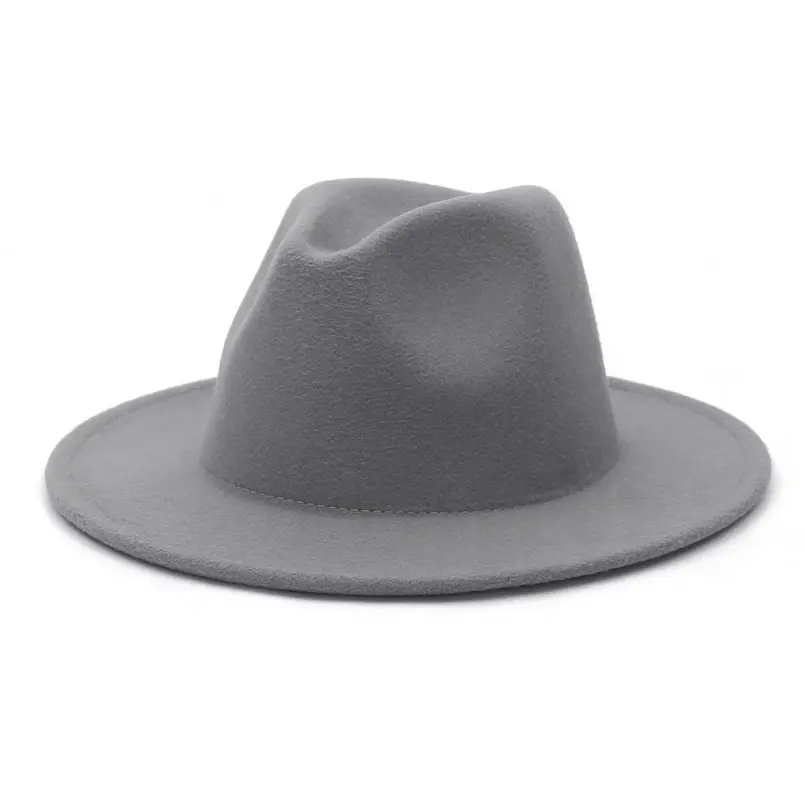 Thumbnail: GEMVIE All-Match Wide Brim Fedora Hat for Women