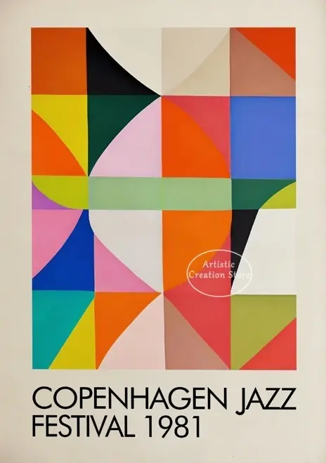 Thumbnail: Monterey Jazz Festival Poster Jazz Guitar Vintage Music Canvas Painting Prints L