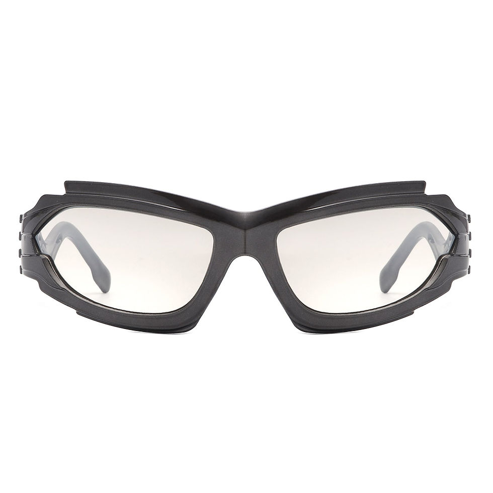 Thumbnail: Fliyque - Geometric Rectangle Futuristic Wrap Around Sunglasses