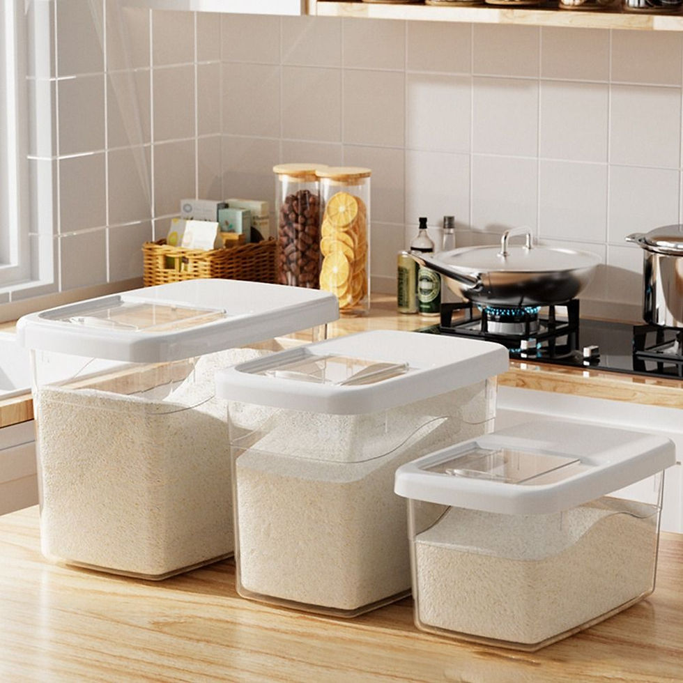 Thumbnail: Creative Rice Bucket Tank Moisture-proof Insect-proof Sealed Rice Storage Box Ce