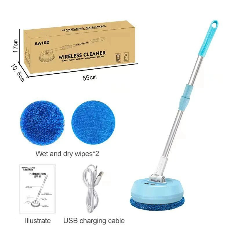 Thumbnail: Wireless Electric Spin Mop Cleaning Machine Automatic 2 in 1 Wet & Dry Home Clea