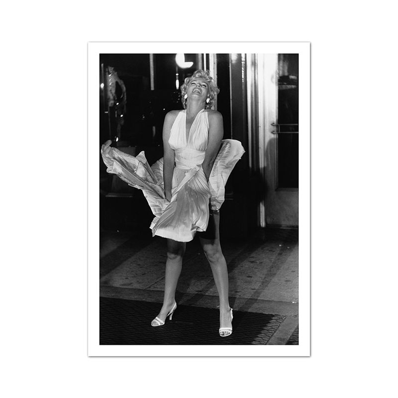Thumbnail: Black White Hardcore Movie Star Photography Canvas Painting Smoking Movie Poster