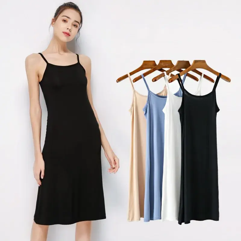 Women's Camisoles Full Slips Dress With Shoulder-Straps