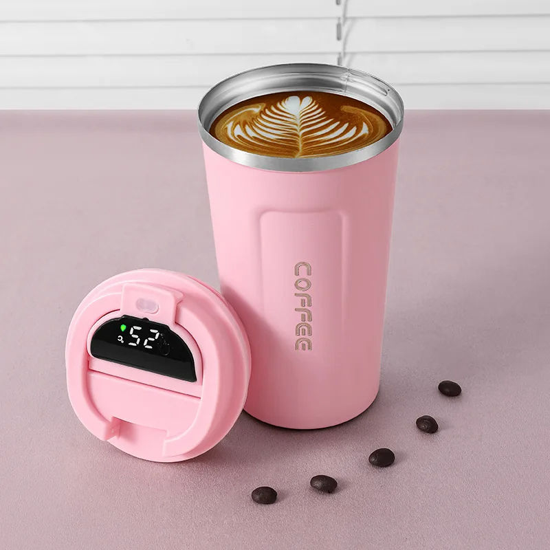 Thumbnail: 450ml Thermos Bottle Smart Display Temperature 316 Stainless Steel Vacuum Cup Of