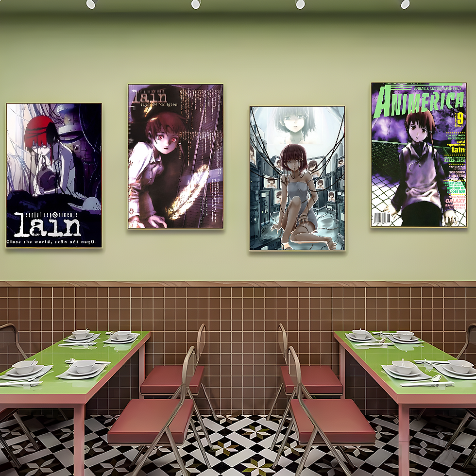 Thumbnail: Serial Experiments Lain Anime  Movie Sticky Posters Vintage Room Home Bar Cafe D