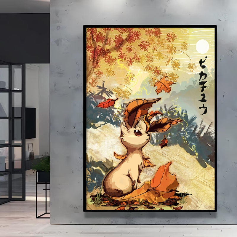Thumbnail: Retro Canvas Poster Prints Pokemon Gengar Blastoise Cartoon Character Picture Wa