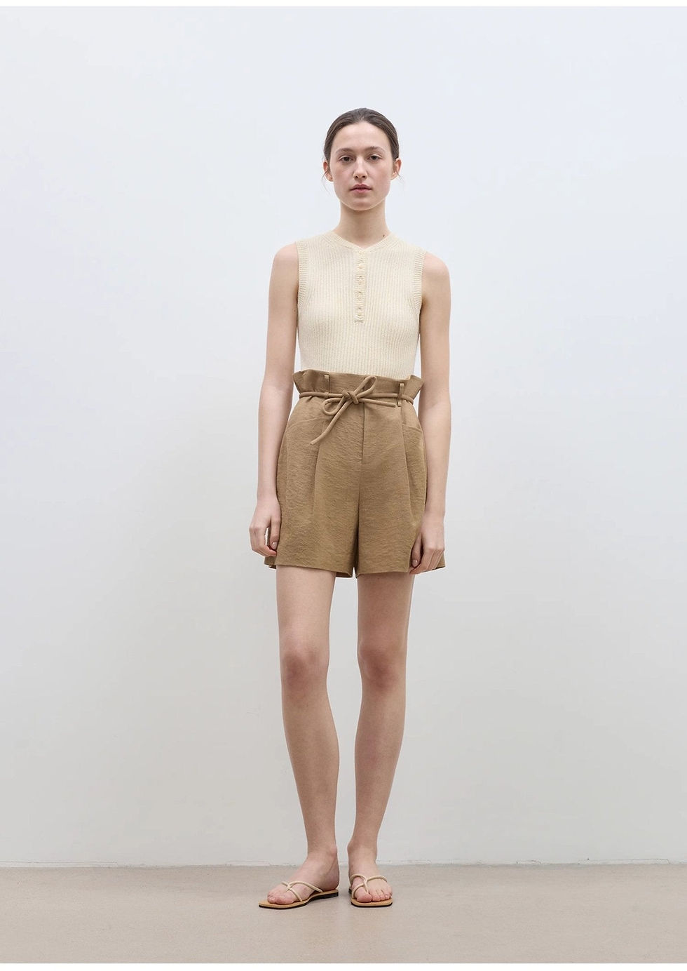 Thumbnail: "Jungle Fantasy" Flower Bud Drawstring High Waist Shorts Women