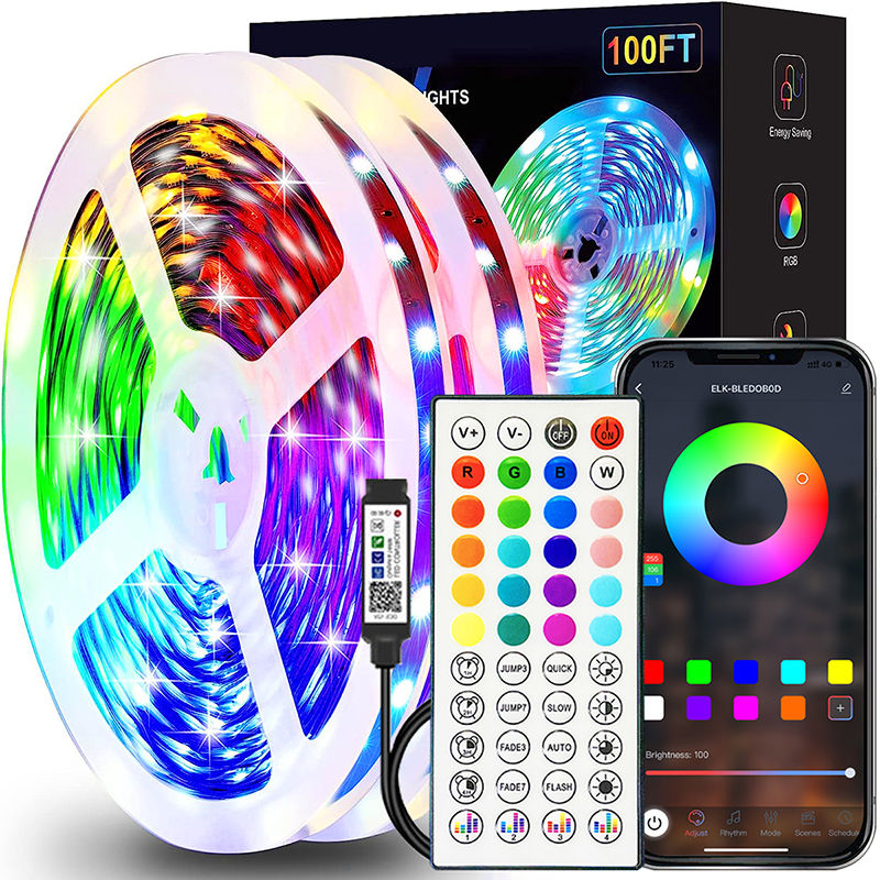 RGB Led Strip Lights 1M-40M Led Room Light with APP Control Flexible Ribbon Luc