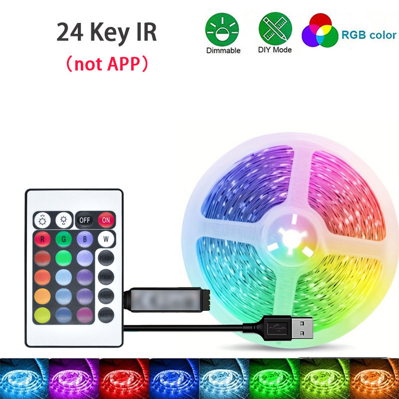 Thumbnail: RGB Led Strip Lights 1M-40M  Led Room Light with APP Control Flexible Ribbon Luc