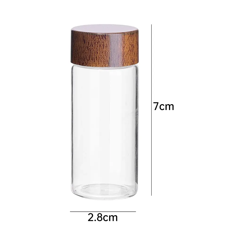 Thumbnail: 10/20/30ml Coffee Beans Storage Containers Small Glass Jars Spice Seasoning Nuts