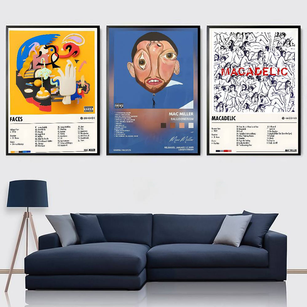 Thumbnail: Popular Singer M-Mac Miller Poster High Quality Dorm Living Room Aesthetic Wall 