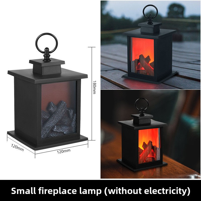 Thumbnail: LED Fireplace Lamp Realistic Flame Battery USB Powered Vintage Style for Indoor 