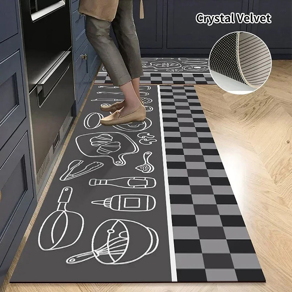 Thumbnail: Non-slip Kitchen Mat Long Rugs Crystal Velvet Carpet for Living Room Absorbent F