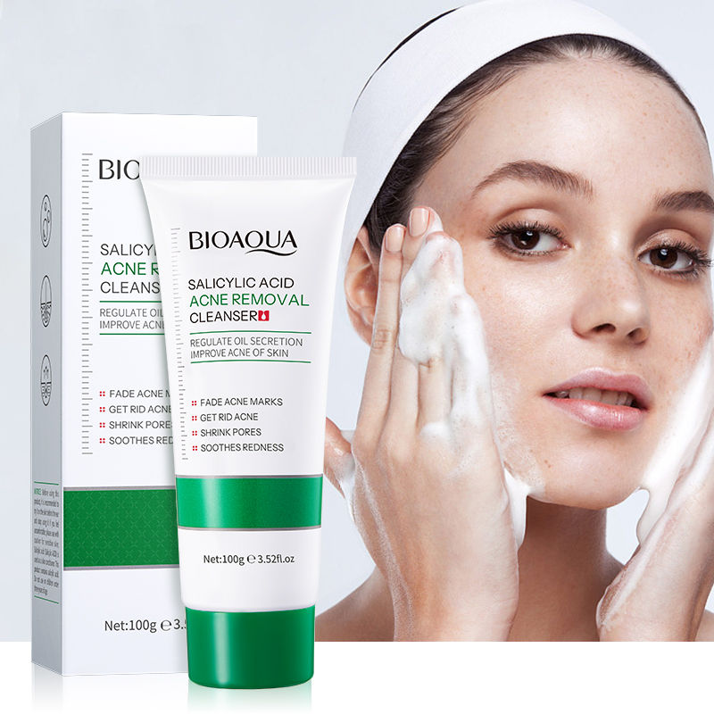 BIOAOUA Salicylic Acid Facial Cleanser Acne Repairing Moisturizing Oil Control S