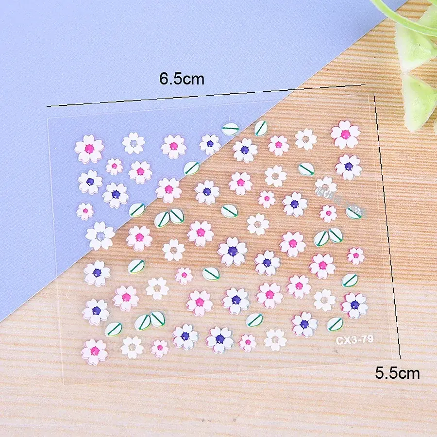 Thumbnail: 10Pcs Nail Art Transfer Stickers 3D Design Manicure Tips