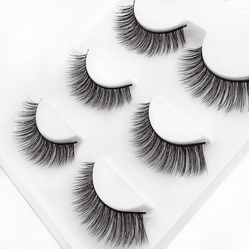 Thumbnail: SHIDISHANGPIN 3 pairs 29 styles 3D Faux Mink Hair Soft False Eyelashes Fluffy Wi