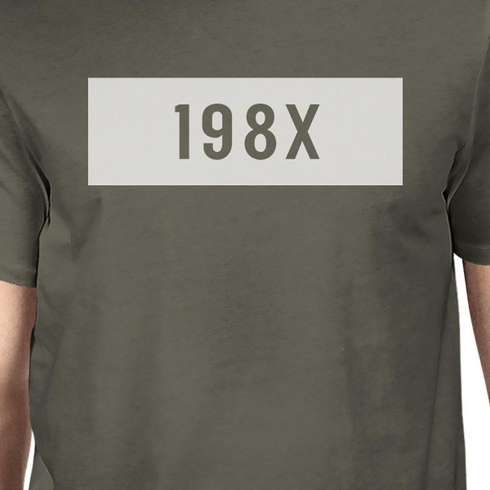 Thumbnail: 198X Men's Dark Grey Funny Graphic Gift T-Shirt Witty Quote T Shirt