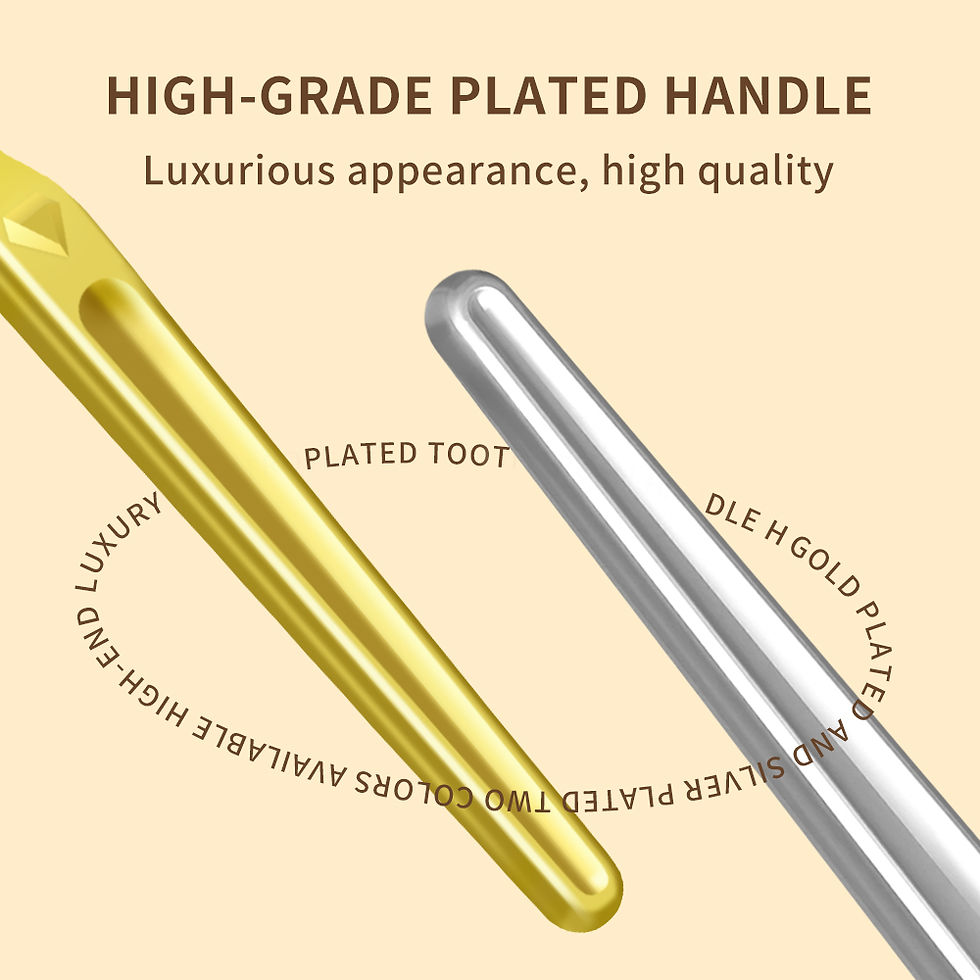 Thumbnail: Kingubznis Gold Toothbrush Luxury Gold Silver Teeth Brush Men Women Adult Toothb