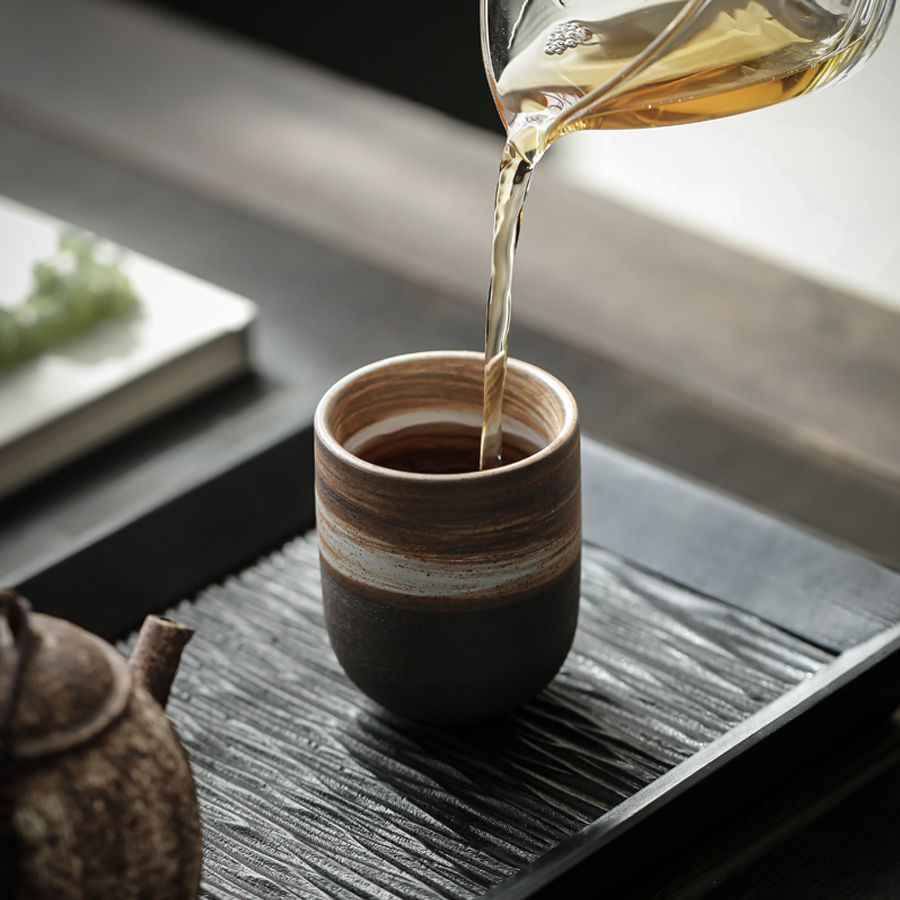 Thumbnail: New Vintage Ceramics Cups Japanese Stoneware Porcelain 130ml Tea Mug Healthy Lif