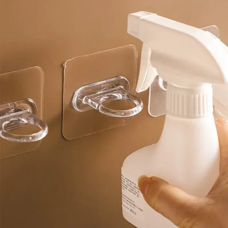 Thumbnail: 1-10pcs Multi-Purpose Wall-Mounted Round Hooks Self-adhesive Hooks Free Punching