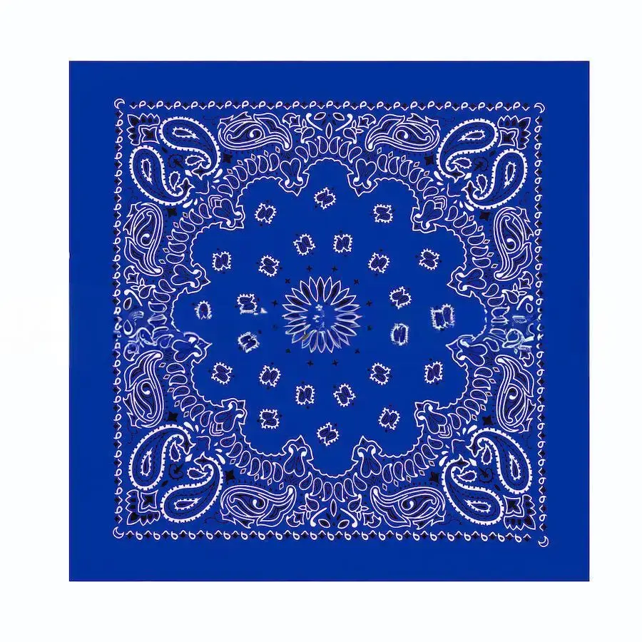 Thumbnail: 68*68cm 100% Cotton Black Red Hip-Hop Paisley Bandanas Scarf