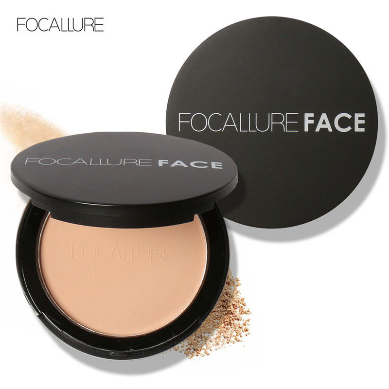 FOCALLURE 3 Colors Make Up Face Powder Brighten Oil-control Nude Makeup Pressed