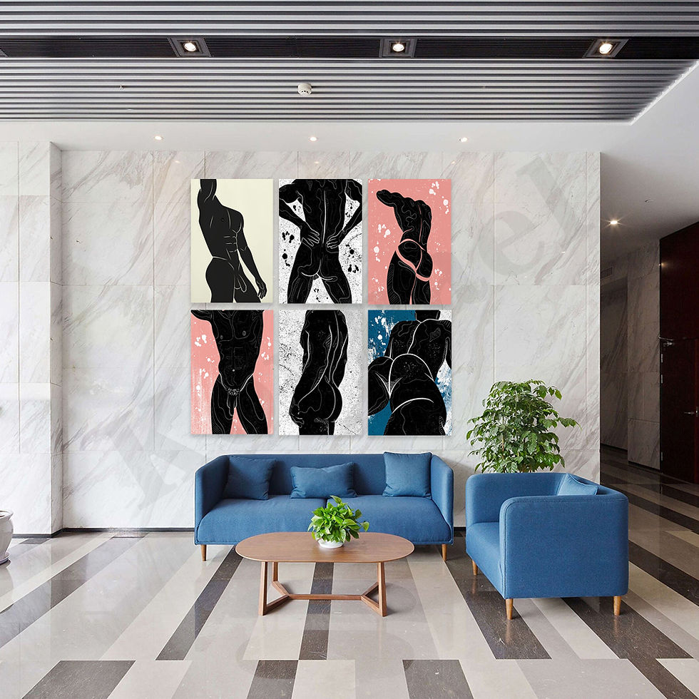 Thumbnail: Abstract Colorful Nude Man Body. Gay Art. Gift For Him. Art Poster For Home Wall