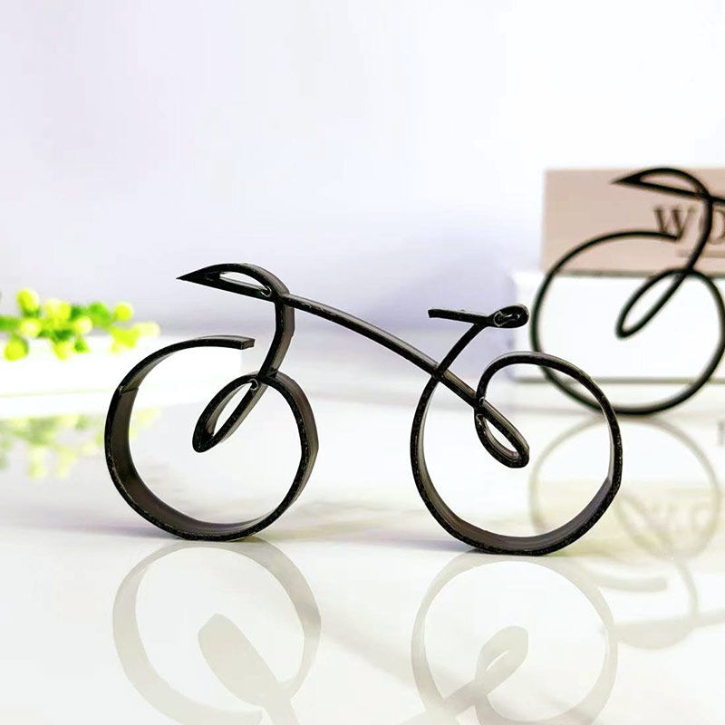 Thumbnail: Acrylic plastic Minimalistic Bicycle Sculpture Wire Frame Style Bike Decoration 