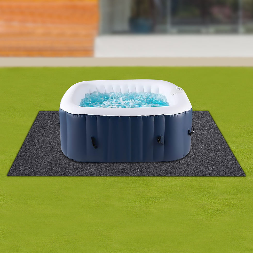 Thumbnail: 188*183cm Hot Tub Mat Thick Felt Pads with Waterproof PVC Backing Non Slip Prote