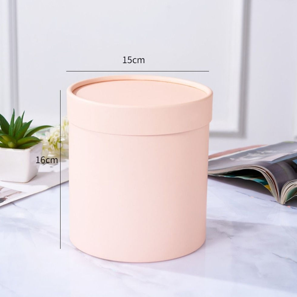Thumbnail: Round Flower Gift Box Solid Color Silver Gift Packaging Paper Box Cardboard Flow