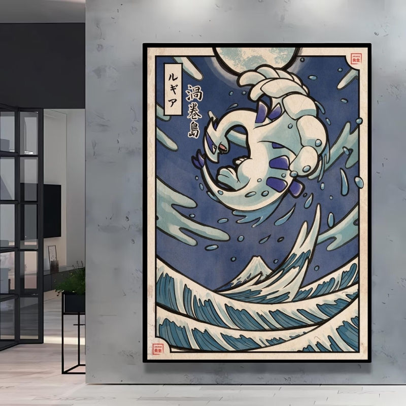 Thumbnail: Retro Canvas Poster Prints Pokemon Gengar Blastoise Cartoon Character Picture Wa