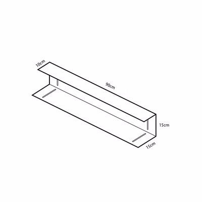 Thumbnail: Stainless Steel I-Shaped Wall holder Floating Display Rack for Shop Modern Indus
