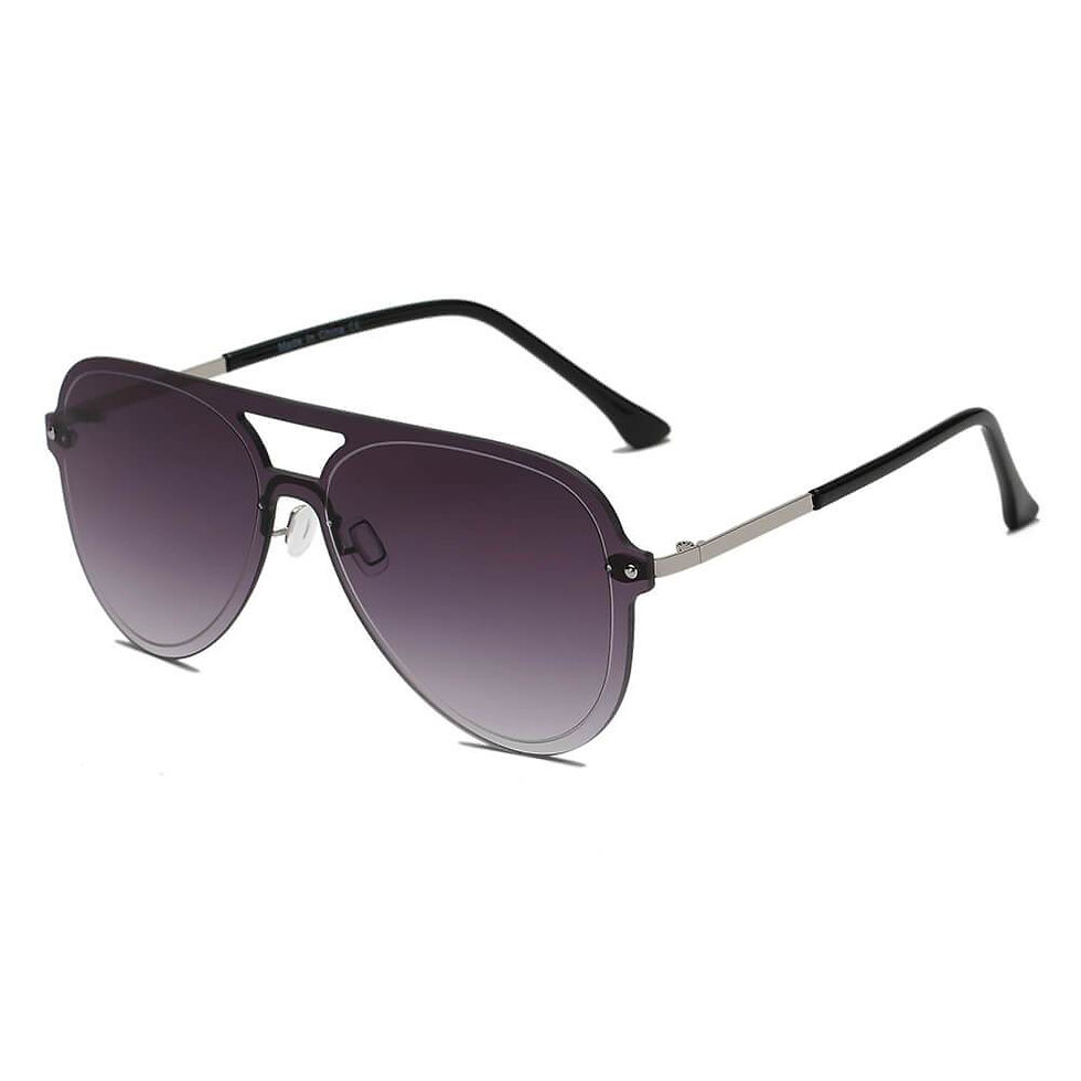 Thumbnail: BELFAST | Unisex Flat Single Lens Aviator Fashion Sunglasses