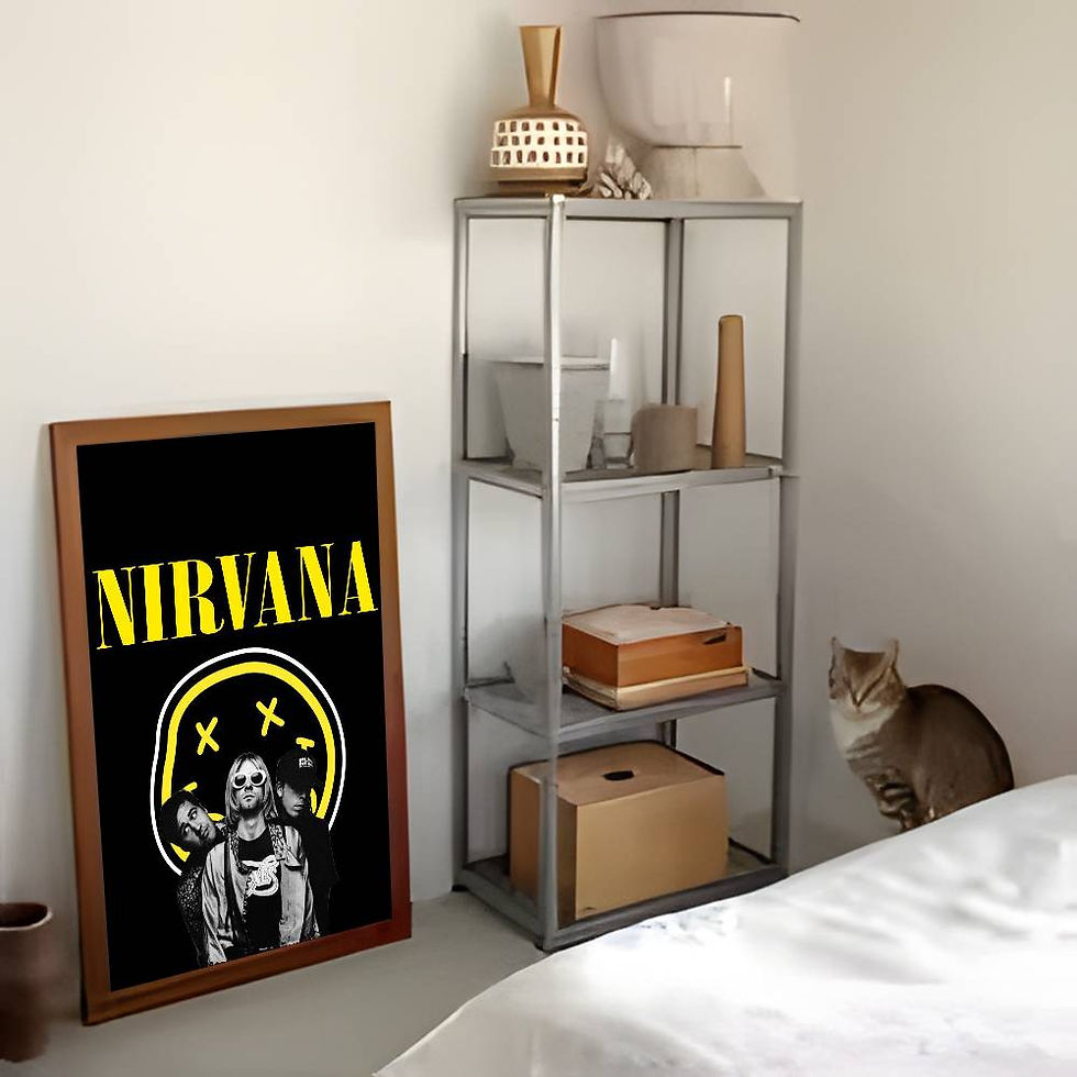Thumbnail: Rock Band A-N-Nirvana Poster painting poster with prints Home bedroom living roo
