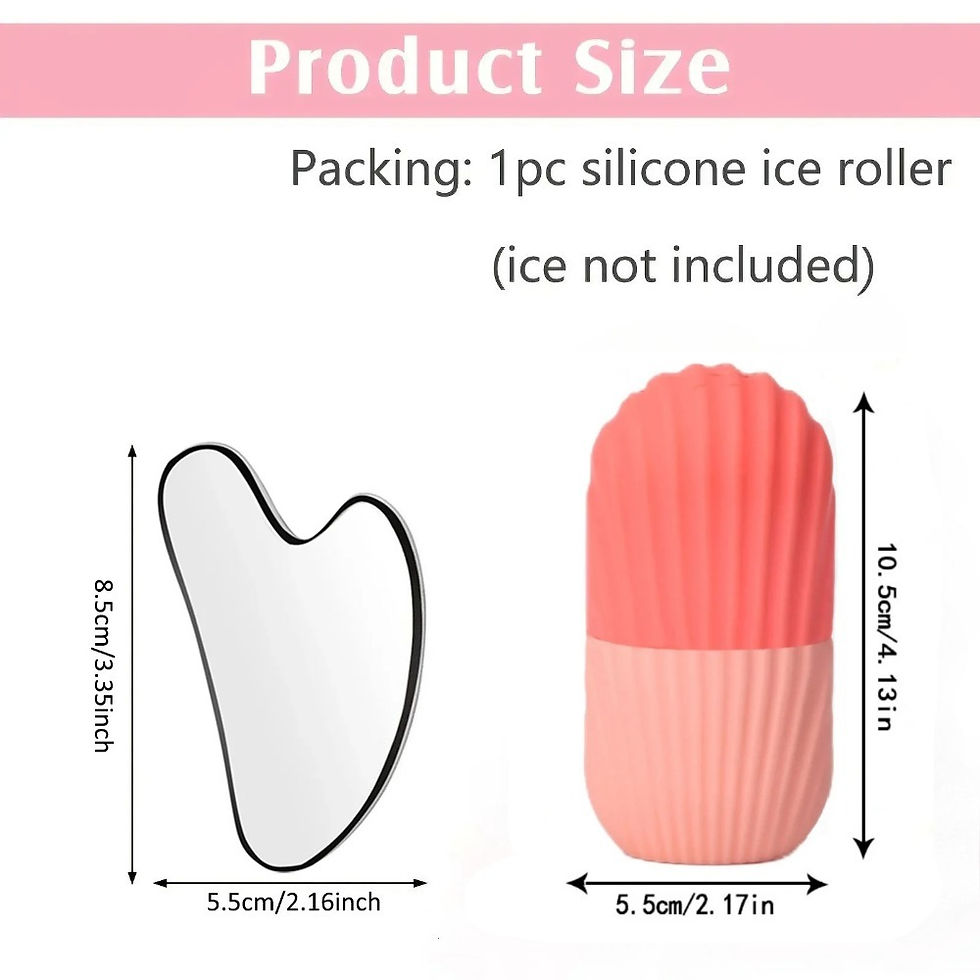 Thumbnail: 1/3PCS Ice Face Roller Stainless Steel Gua Sha Board Set Facial Massager Face Ma