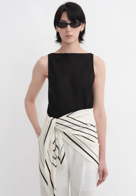 Thumbnail: Fireladyfur Women's Stretch Silk Scarf With Original Geometric Print