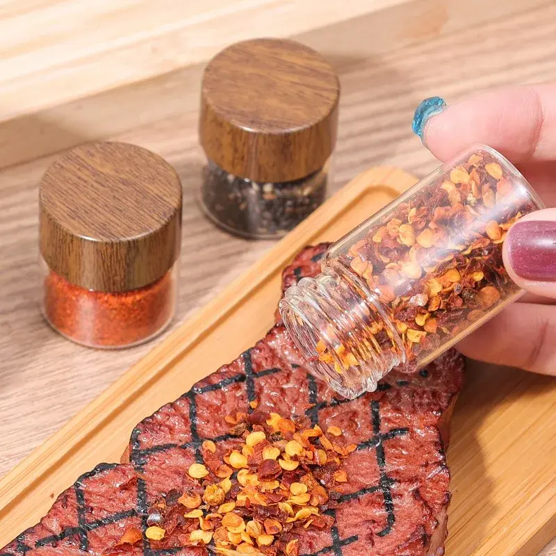 Thumbnail: 10/20/30ml Coffee Beans Storage Containers Small Glass Jars Spice Seasoning Nuts